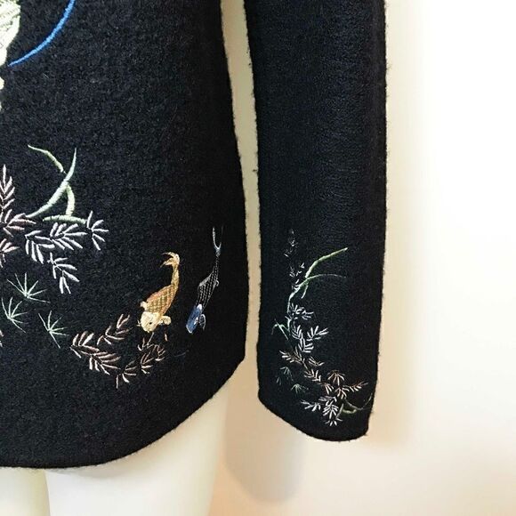 WOOL Vintage Sweater Jacket With Embroidery 🌻 - Picture 6 of 11